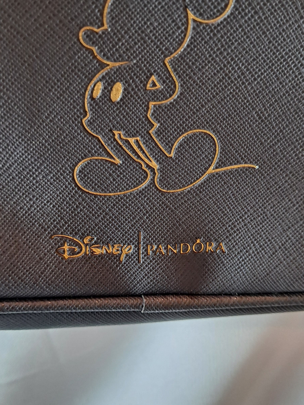 Disney-Pandora Dark Gray Ltd Edition Crossbody Bag W/Gold Mickey Outline 2018